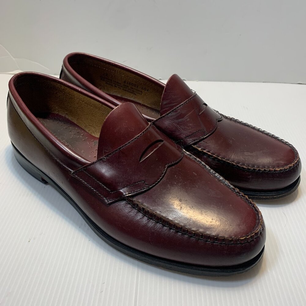 G.H. Bass & Co. Men's Burgundy Leather Penny Loafers